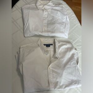 2 Ralph Lauren white button down shirts